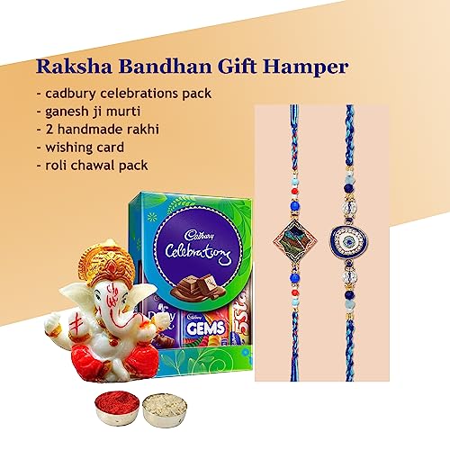 Chocoloony Raksha Bandhan Celebrations Chocolate Gift Pack Box with Ganesha Idol Showpiece Ganesh Statue